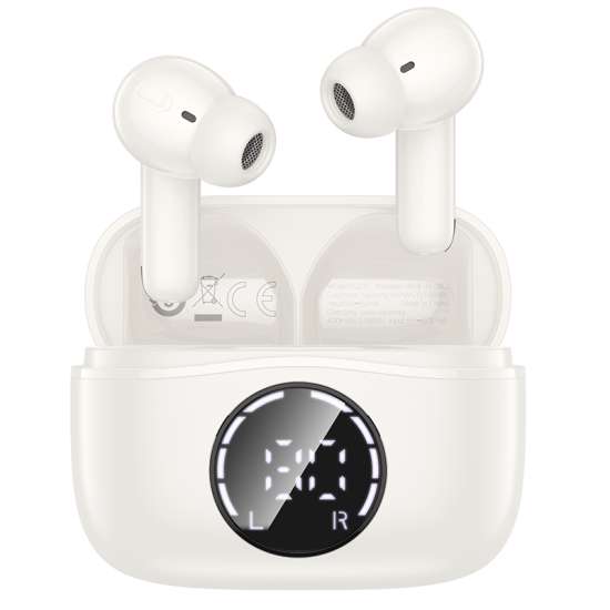 AIRPODS HOCO 4 MIC ANC+ENC CLEAR CALL WITH LED DIGITAL DISPLAY WHITE