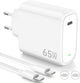CARREGADOR FONENG GAN10-EU GANPD 65W BRANCO