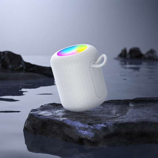 COLUNA HOCO HC30 COLOUFULL LED SILVER