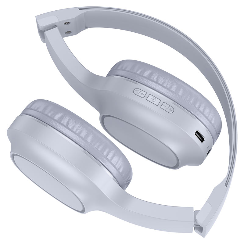 WIRELESS HEADPHONE 20H HOCO W46 LIGHT BLUE GREY