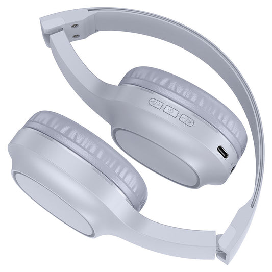 WIRELESS HEADPHONE 20H HOCO W46 LIGHT BLUE GREY